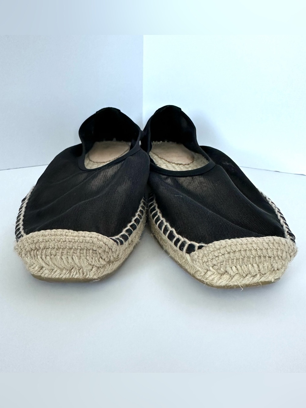 J.Crew Made in Spain Espadrille Flats in Black Mesh | 9 | EUC - Picture 6 of 12